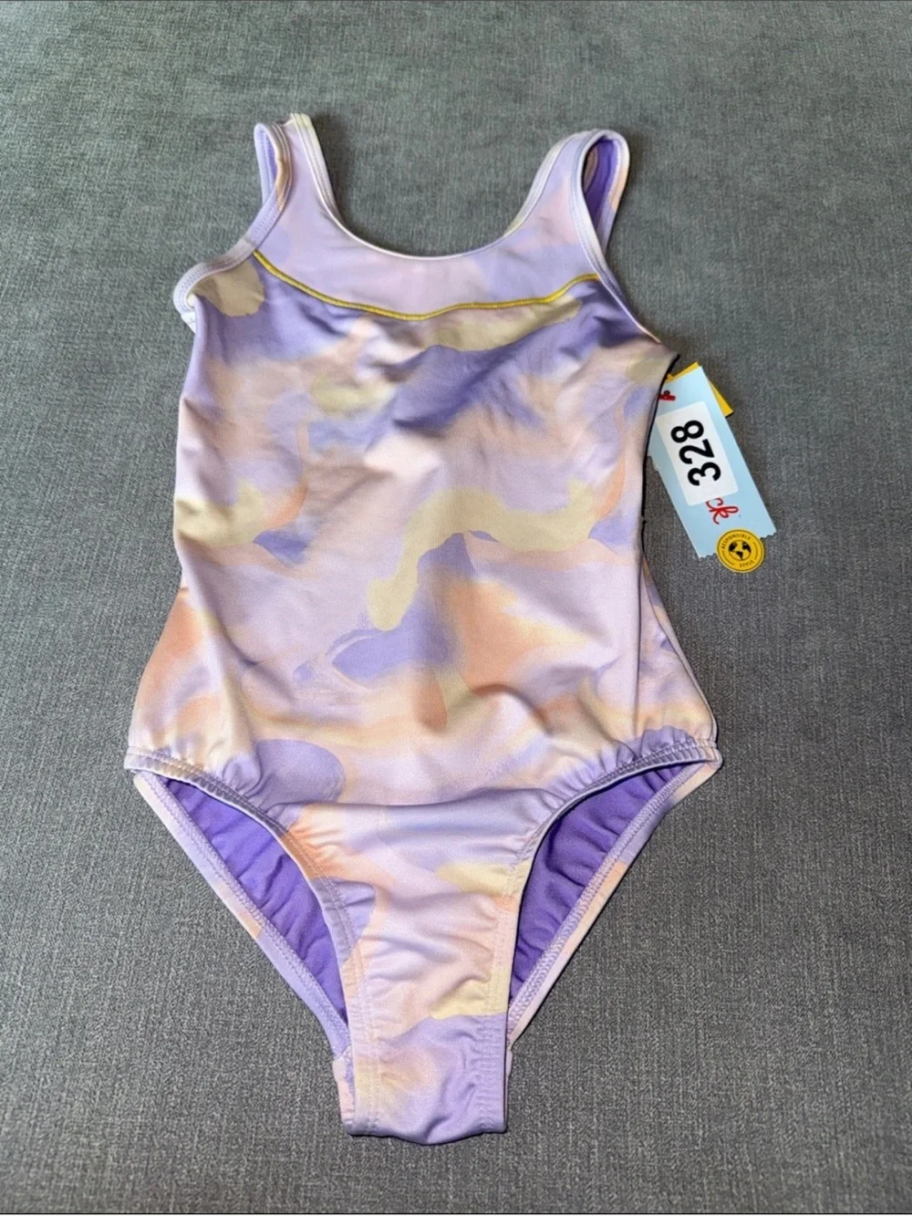 Cat & Jack Girls' Lavender Yellow Multicolor Gymnastics Leotard